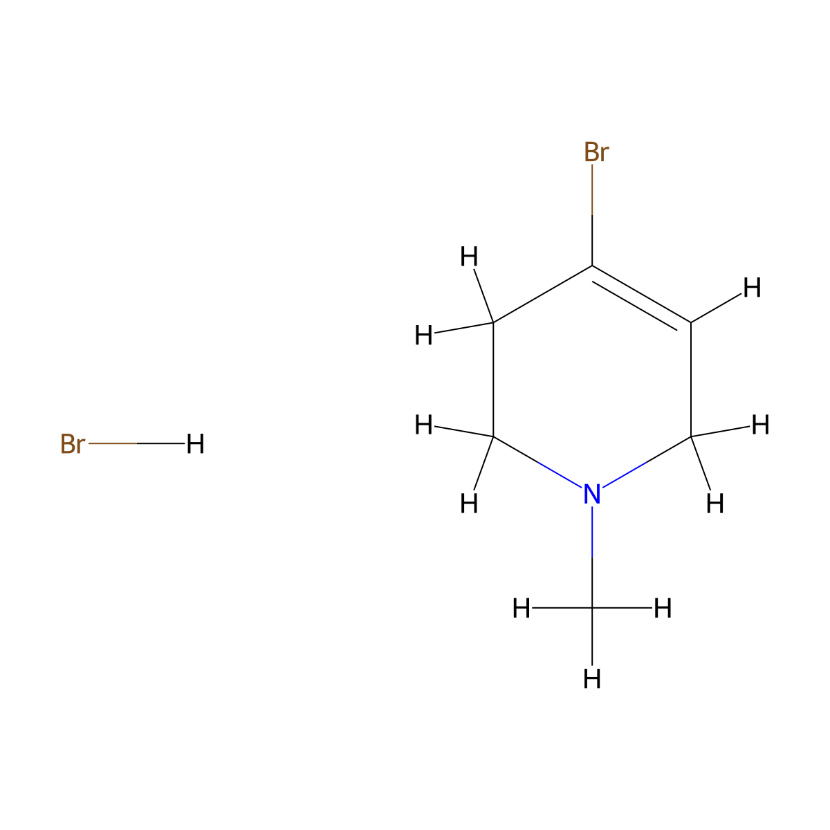 4-Bromo-1-methyl-1,2,3,6-tetrahydropyridine hydrobromide molecular structure, CAS 1624261-20-6