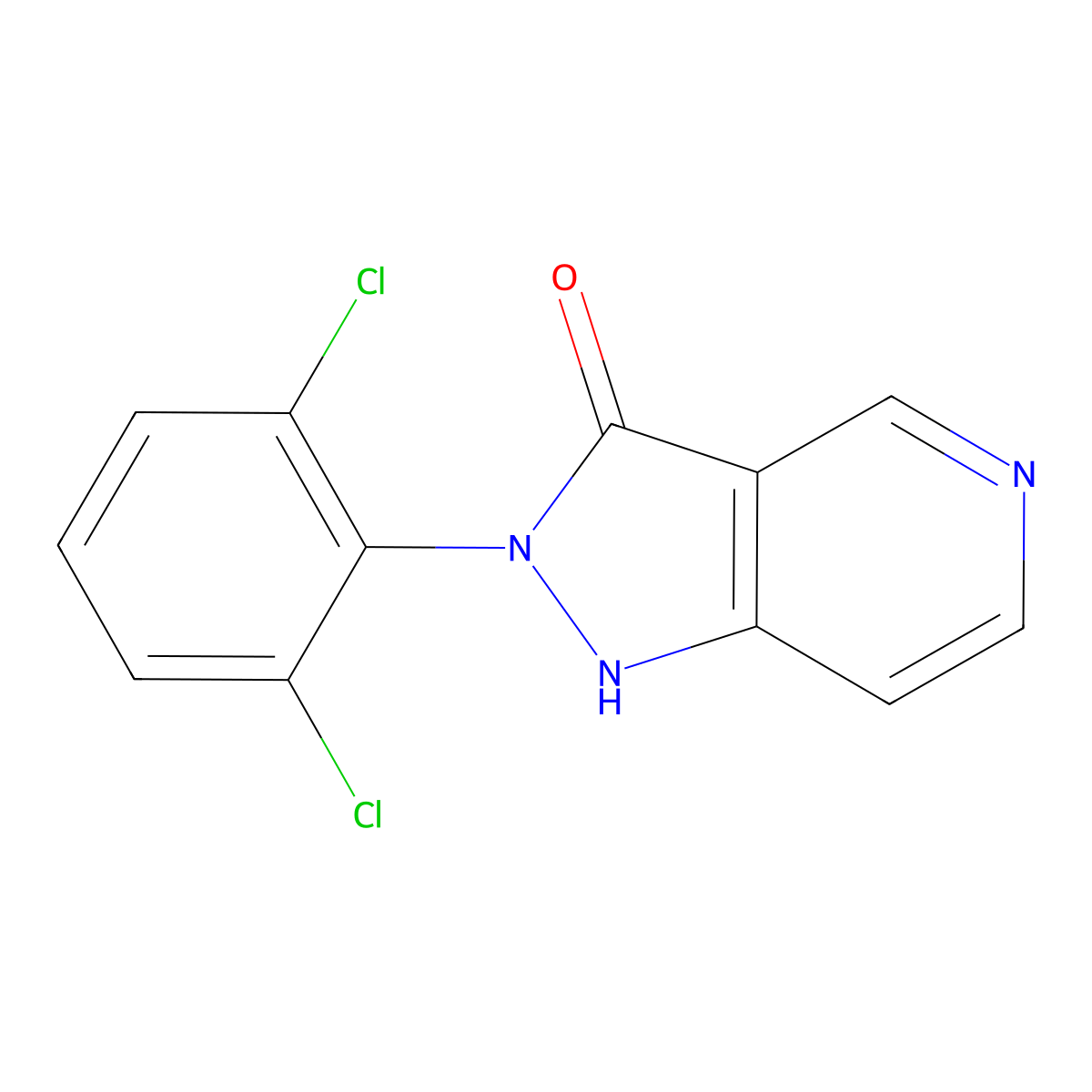 2-(2,6-Dichlorophenyl)-1H-pyrazolo[4,3-c]pyridin-3(2H)-one molecular structure, CAS 1624261-22-8