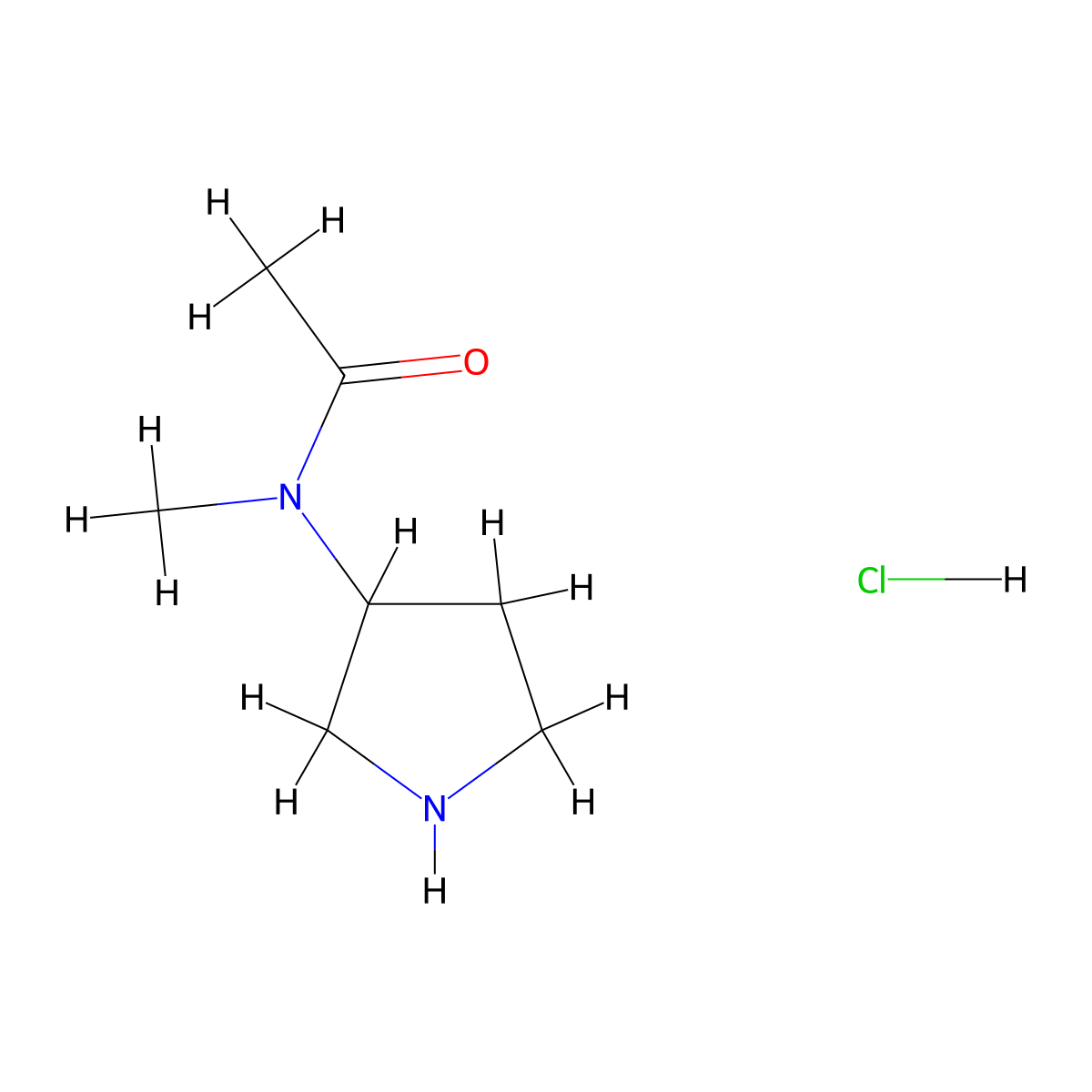 N-Methyl-N-(pyrrolidin-3-yl)acetamide hydrochloride molecular structure, CAS 1624261-23-9