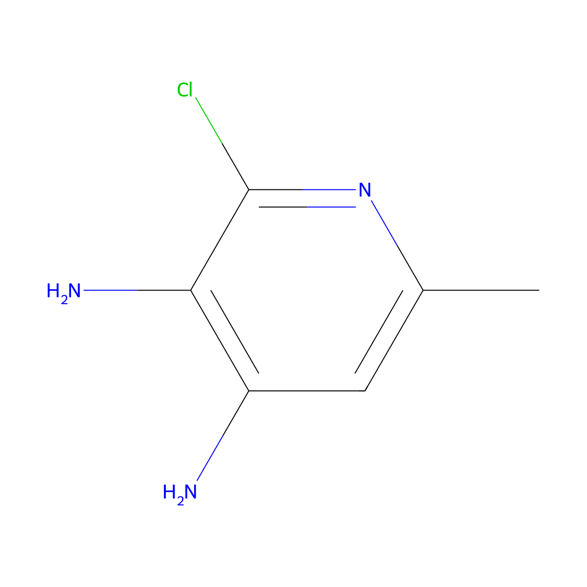 2-Chloro-6-methylpyridine-3,4-diamine molecular structure, CAS 1624261-30-8