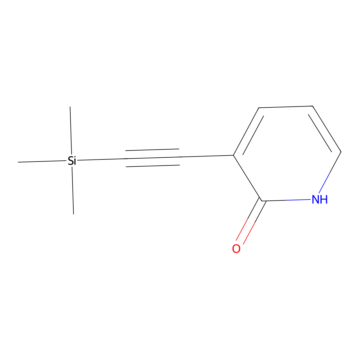 3-((Trimethylsilyl)ethynyl)pyridin-2-ol molecular structure, CAS 1624261-35-3
