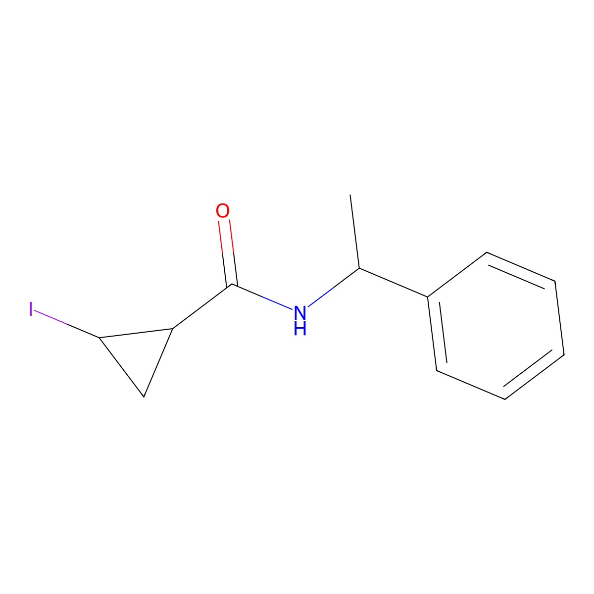 (1R,2R)-2-Iodo-N-((R)-1-phenylethyl)cyclopropanecarboxamide molecular structure, CAS 1624261-37-5