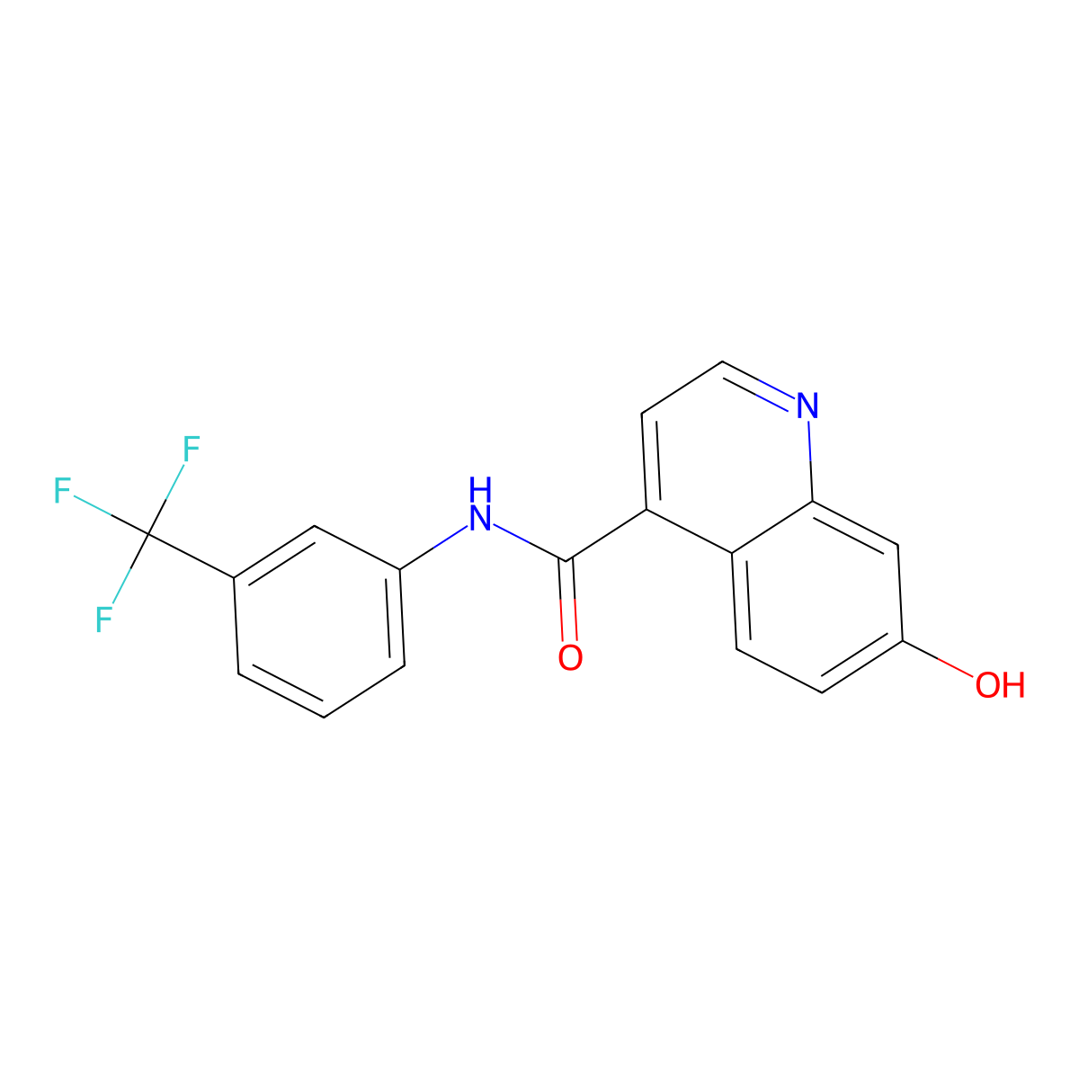 7-Hydroxy-N-(3-(trifluoromethyl)phenyl)quinoline-4-carboxamide molecular structure, CAS 1624261-38-6