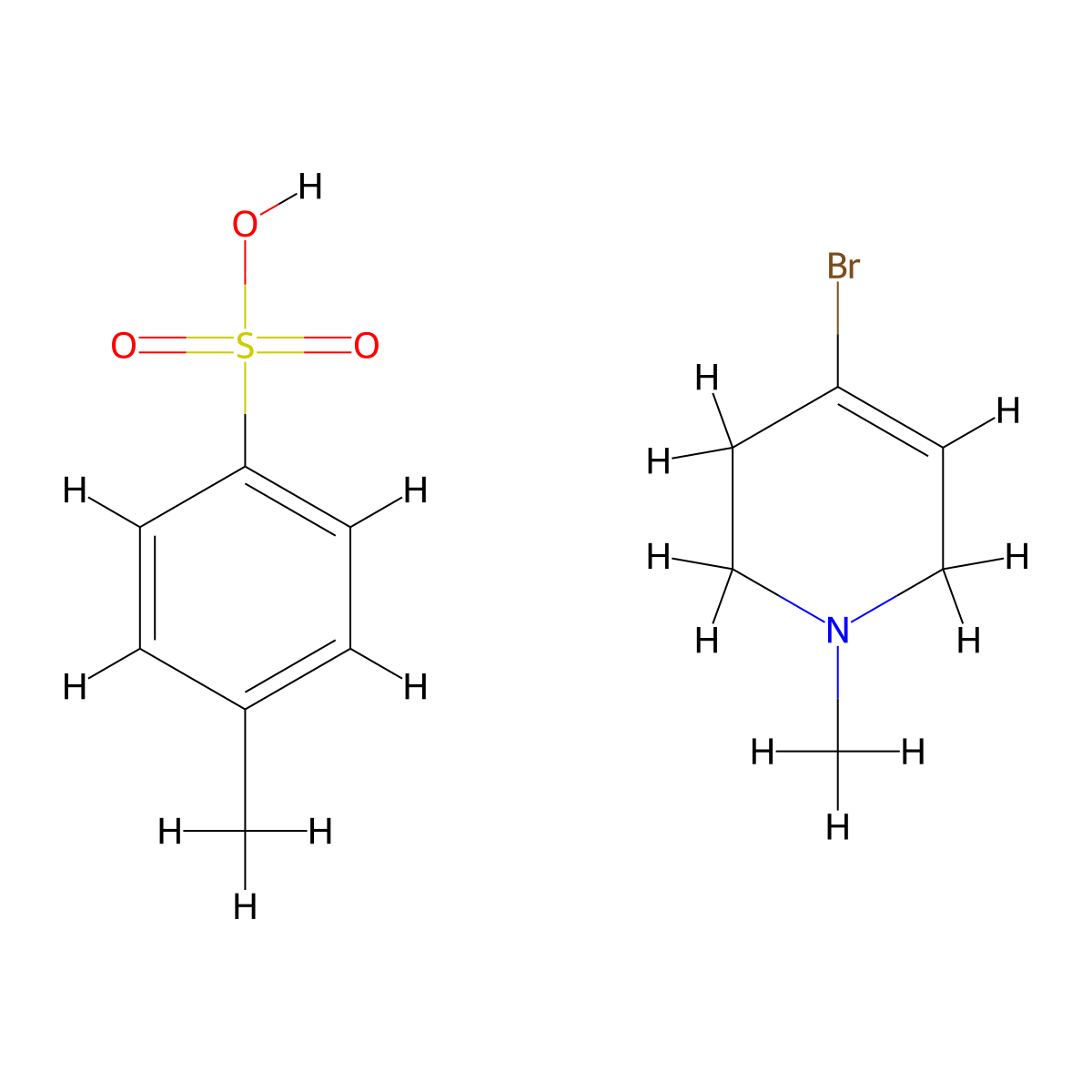 4-Bromo-1-methyl-1,2,3,6-tetrahydropyridine 4-methylbenzenesulfonate molecular structure, CAS 1624261-44-4