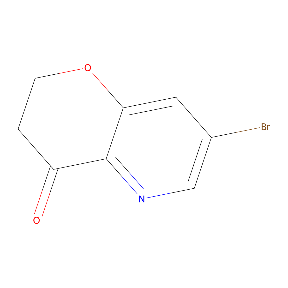 7-Bromo-2H-pyrano[3,2-b]pyridin-4(3H)-one molecular structure, CAS 1624261-71-7