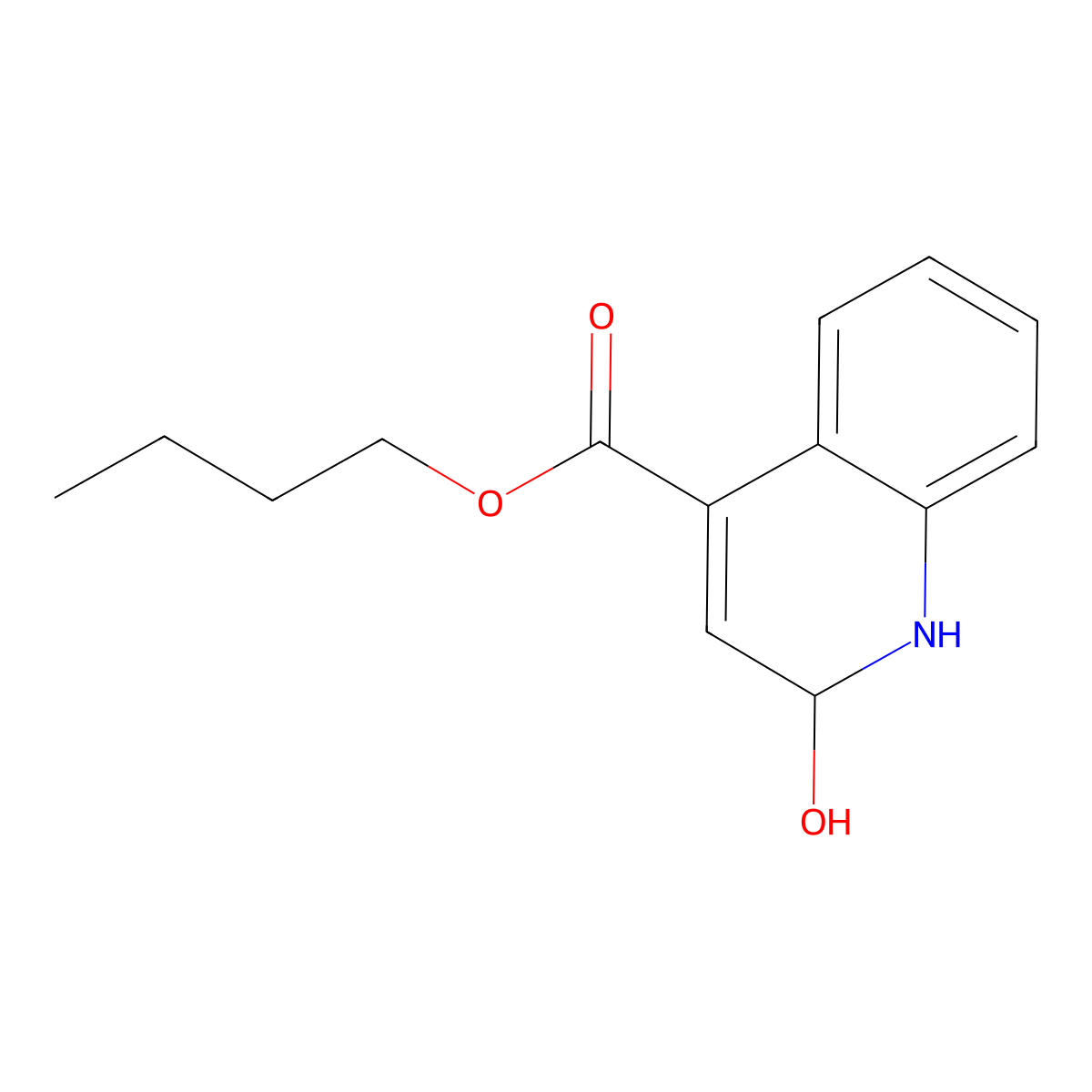 Butyl 2-hydroxy-1,2-dihydroquinoline-4-carboxylate molecular structure, CAS 1624261-95-5