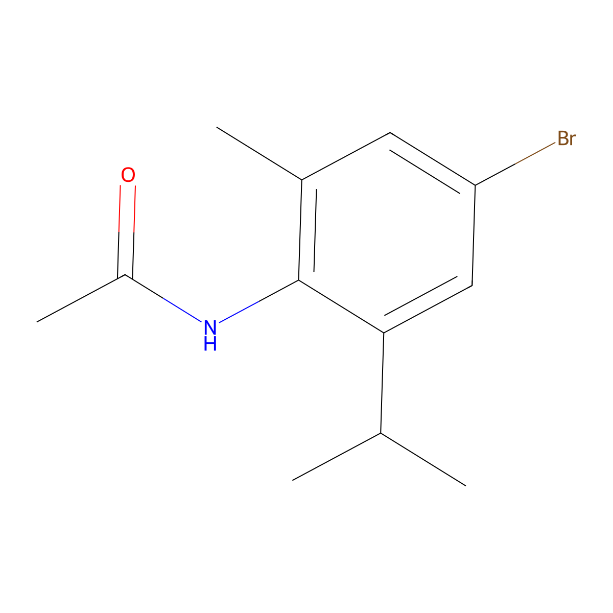 N-(4-Bromo-2-isopropyl-6-methylphenyl)acetamide molecular structure, CAS 1624261-96-6