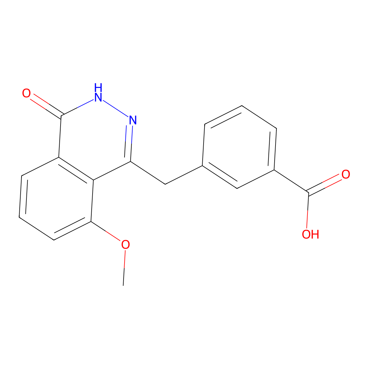 3-((8-Methoxy-4-oxo-3,4-dihydrophthalazin-1-yl)methyl)benzoic acid molecular structure, CAS 1624262-07-2