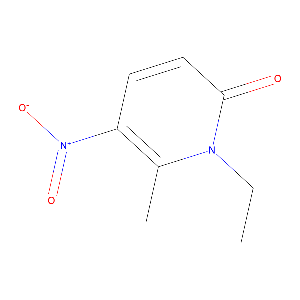 1-Ethyl-6-methyl-5-nitropyridin-2(1H)-one molecular structure, CAS 1624262-14-1