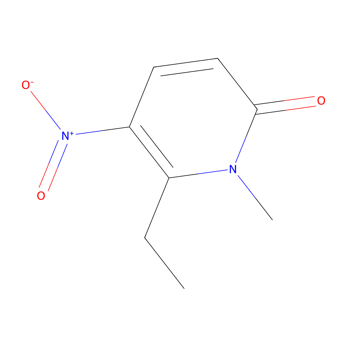 6-Ethyl-1-methyl-5-nitropyridin-2(1H)-one molecular structure, CAS 1624262-15-2