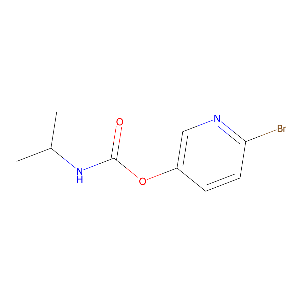 6-Bromopyridin-3-yl isopropylcarbamate molecular structure, CAS 1624262-16-3