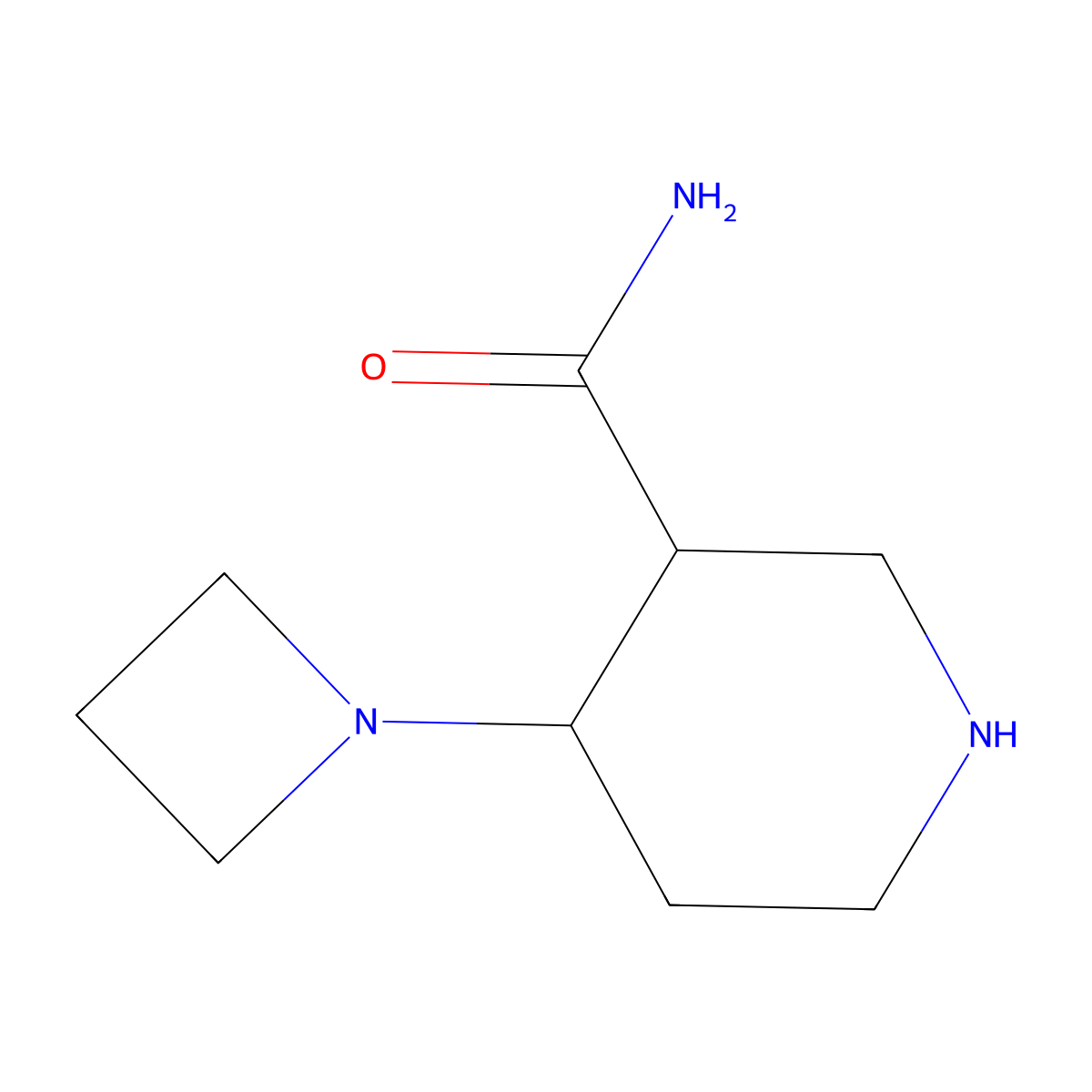 (3S,4S)-4-(Azetidin-1-yl)piperidine-3-carboxamide molecular structure, CAS 1624262-26-5