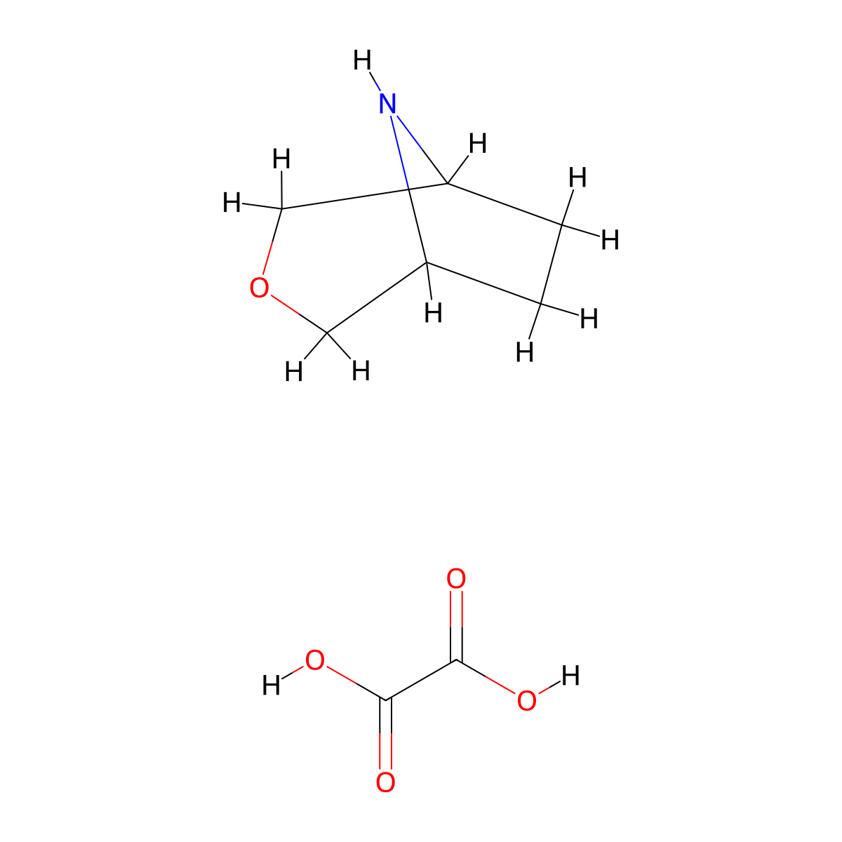 3-Oxa-8-azabicyclo[3.2.1]octane oxalate molecular structure, CAS 1624262-35-6