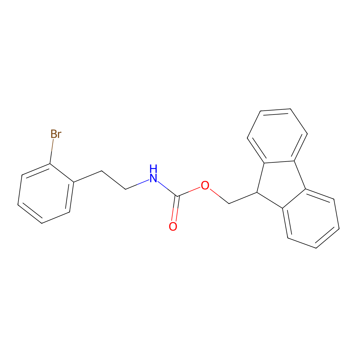 (9H-Fluoren-9-yl)methyl 2-bromophenethylcarbamate molecular structure, CAS 1624262-50-5