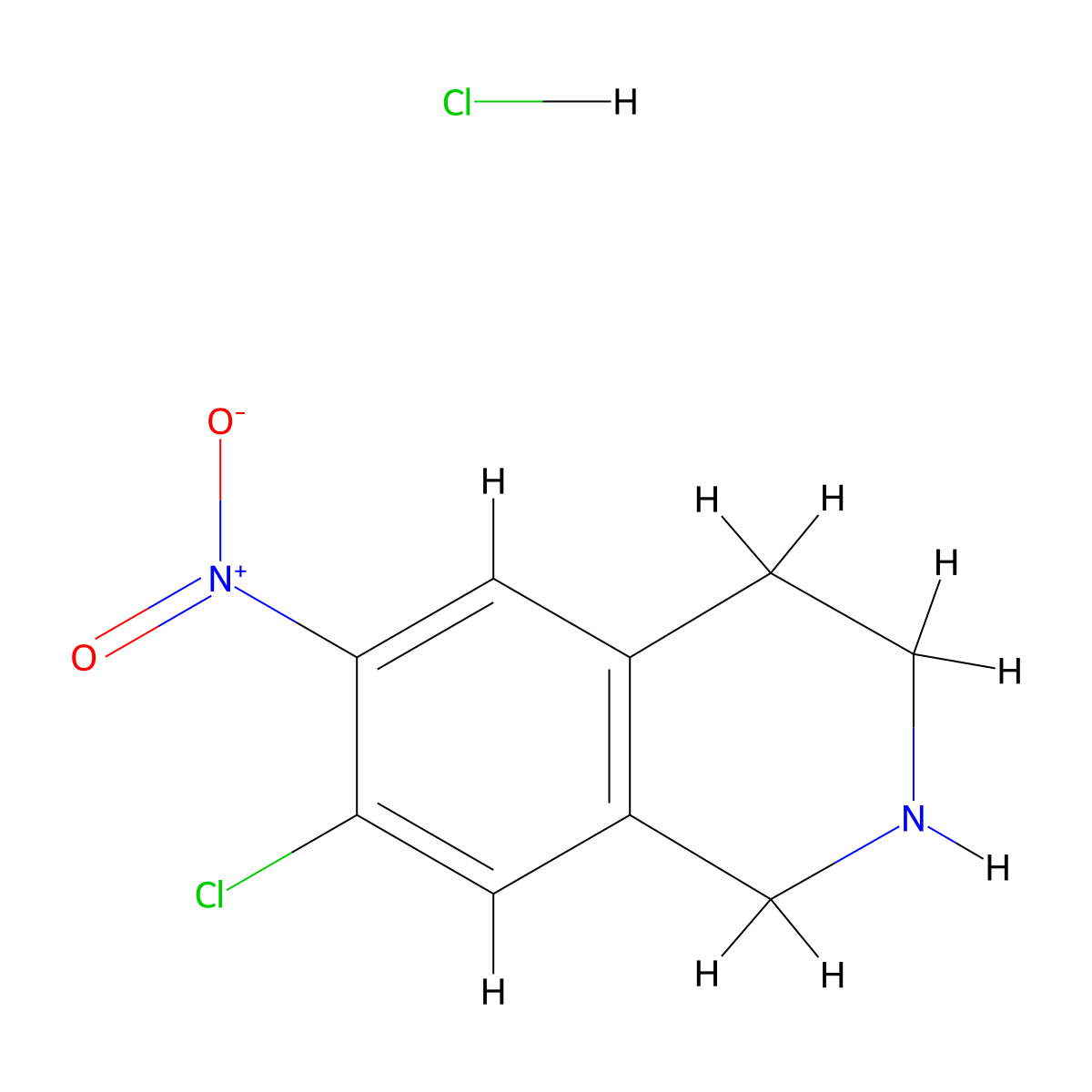 7-Chloro-6-nitro-1,2,3,4-tetrahydroisoquinoline hydrochloride molecular structure, CAS 1624262-54-9