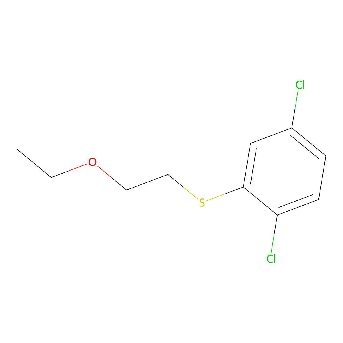 2,5-Dichlorophenyl 2-ethoxyethylsulfide molecular structure, CAS 1624268-48-9