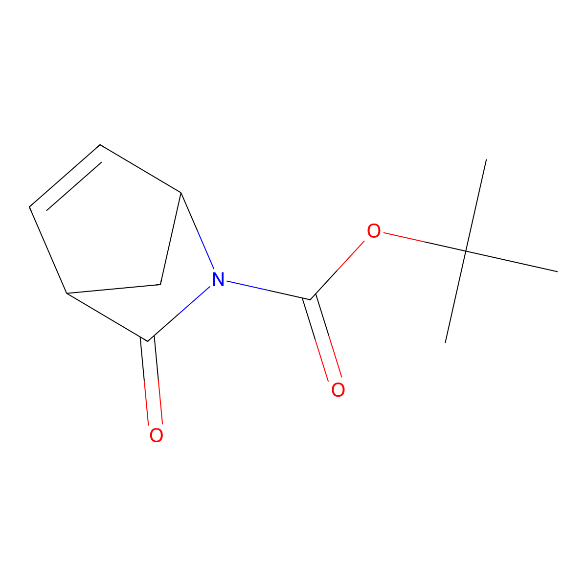 Tert-butyl 3-oxo-2-azabicyclo[2.2.1]hept-5-ene-2-carboxylate molecular structure, CAS 162427-15-8