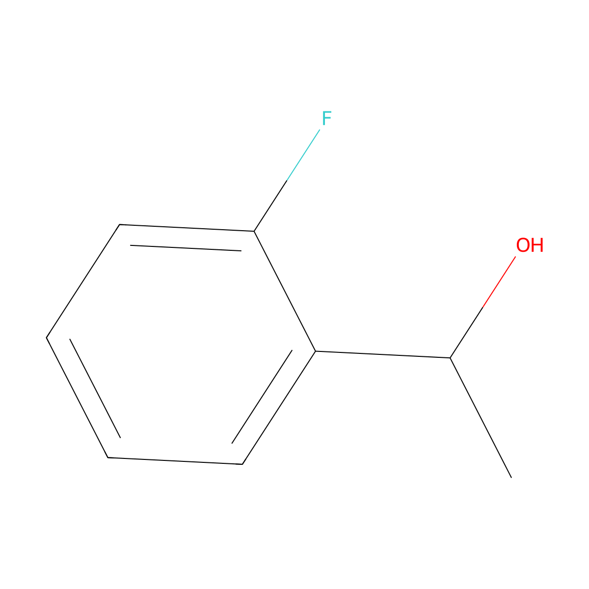 (R)-1-(2-Fluorophenyl)ethanol molecular structure, CAS 162427-79-4