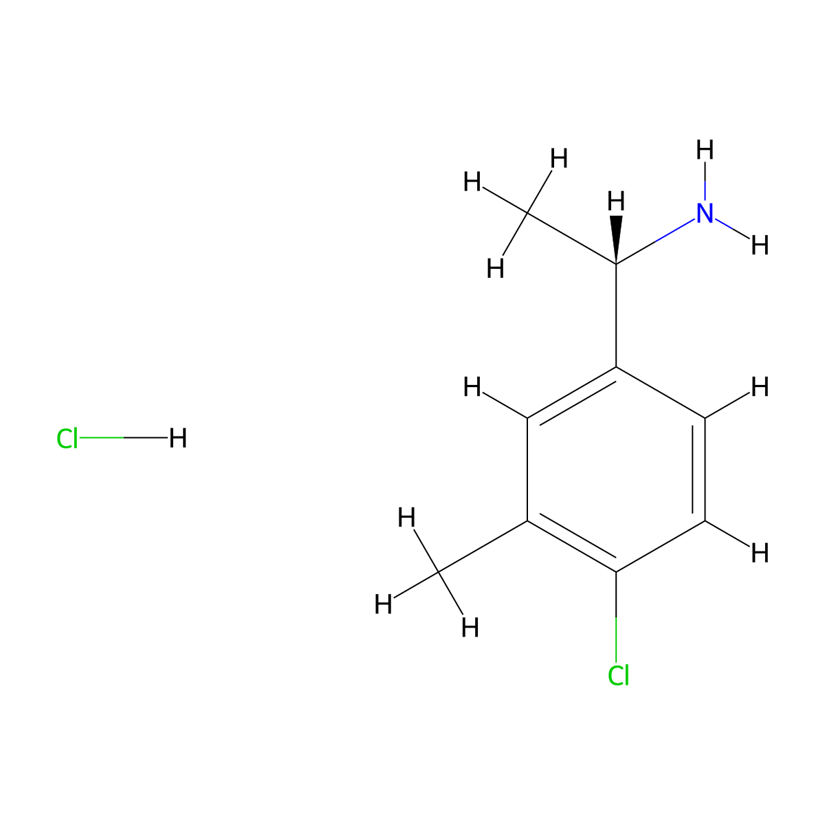 (S)-1-(4-Chloro-3-methylphenyl)ethanamine hydrochloride molecular structure, CAS 1624272-56-5