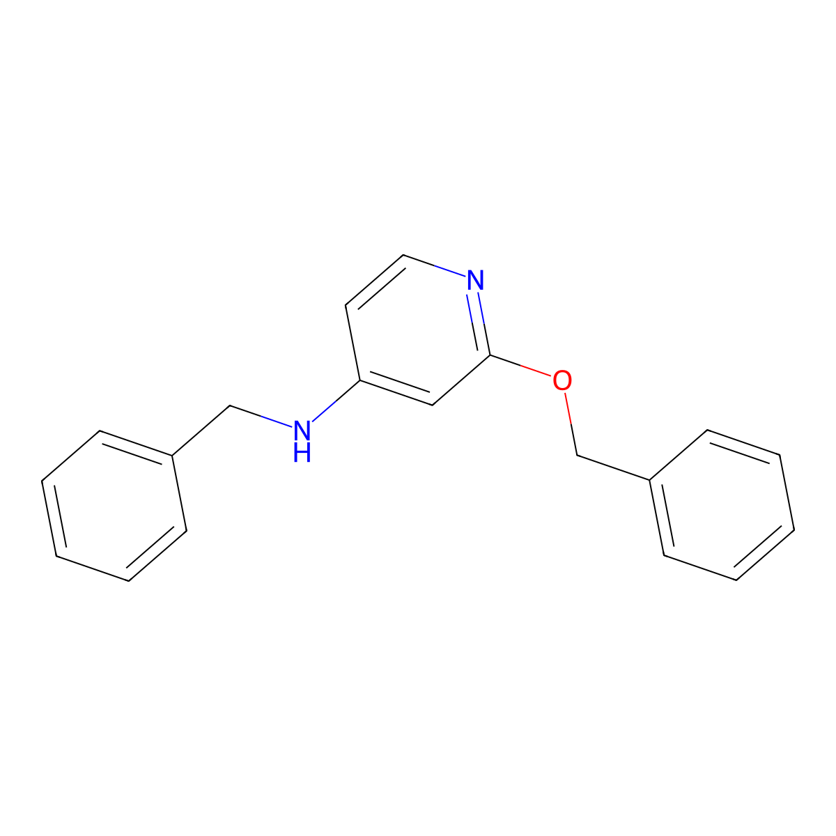 N-Benzyl-2-(benzyloxy)pyridin-4-amine molecular structure, CAS 1624283-59-5