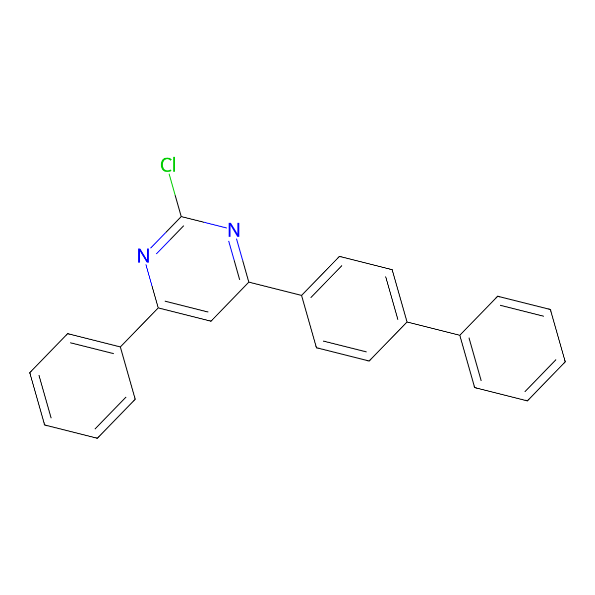 4-([1,1'-Biphenyl]-4-yl)-2-chloro-6-phenylpyrimidine molecular structure, CAS 1624293-49-7