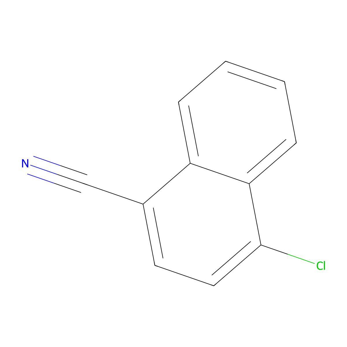 4-Chloro-1-naphthonitrile molecular structure, CAS 16243-44-0