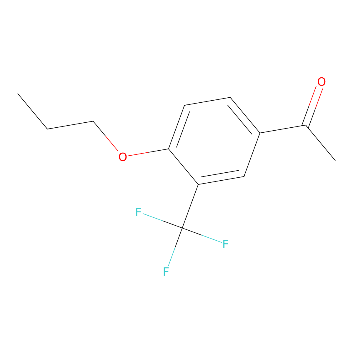 1-(4-Propoxy-3-(trifluoromethyl)phenyl)ethanone molecular structure, CAS 1624301-66-1