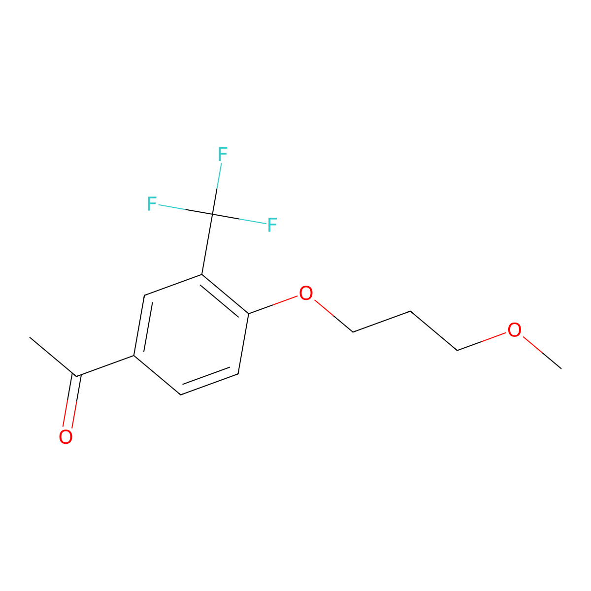 1-[4-(3-Methoxypropoxy)-3-(trifluoromethyl)phenyl]ethanone molecular structure, CAS 1624302-01-7