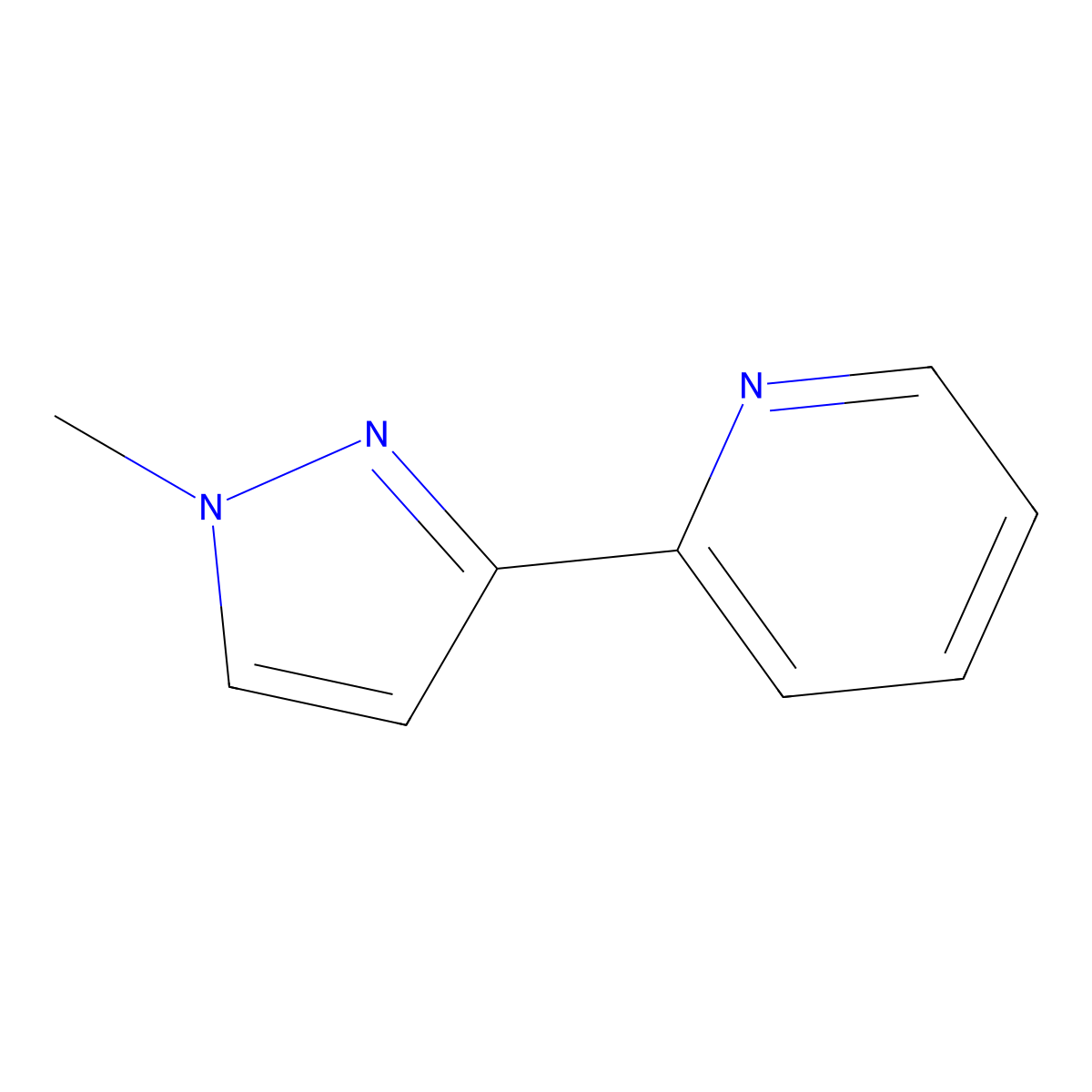 2-(1-methyl-1H-pyrazol-3-yl)pyridine molecular structure, CAS 162435-06-5