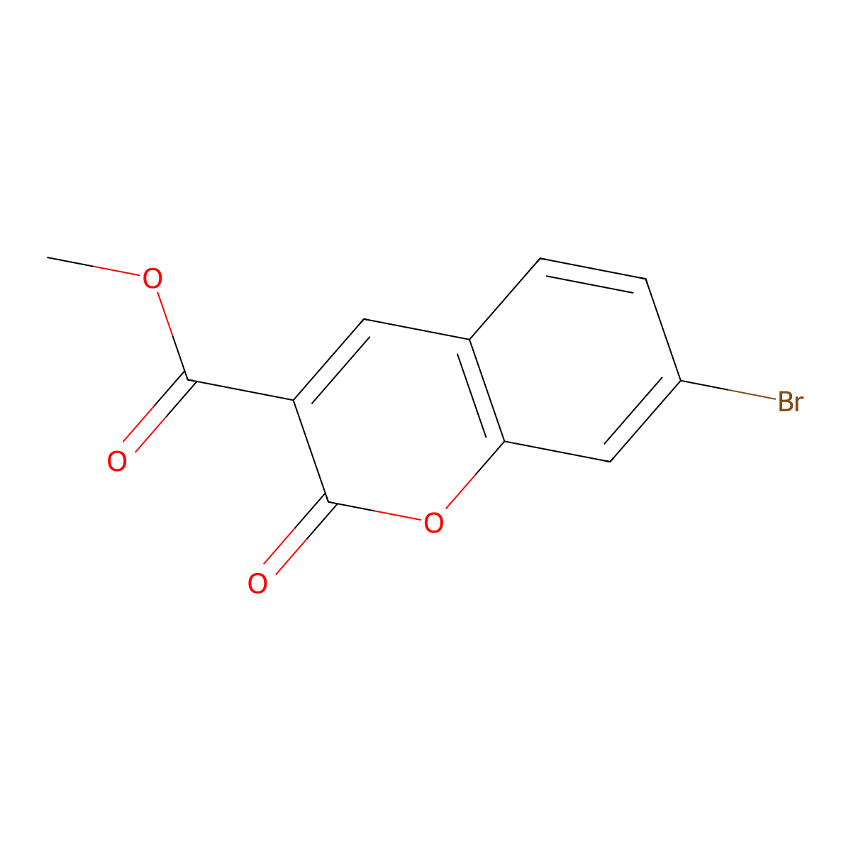 methyl 7-bromo-2-oxo-2H-chromene-3-carboxylate molecular structure, CAS 1624360-43-5