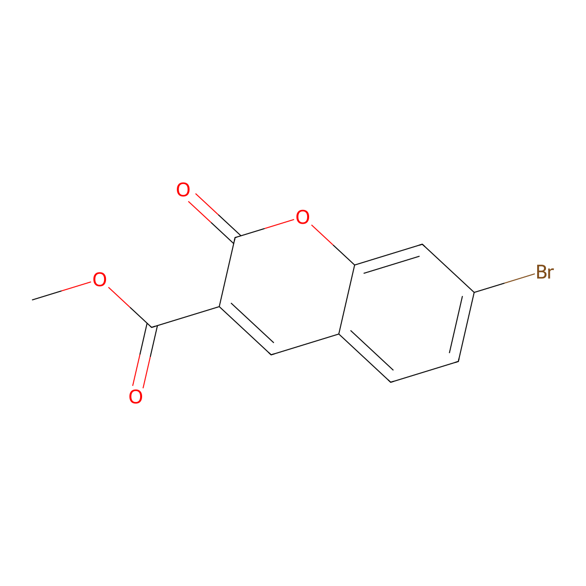methyl 7-bromo-2-oxo-2H-chromene-3-carboxylate molecular structure, CAS 1624360-43-5