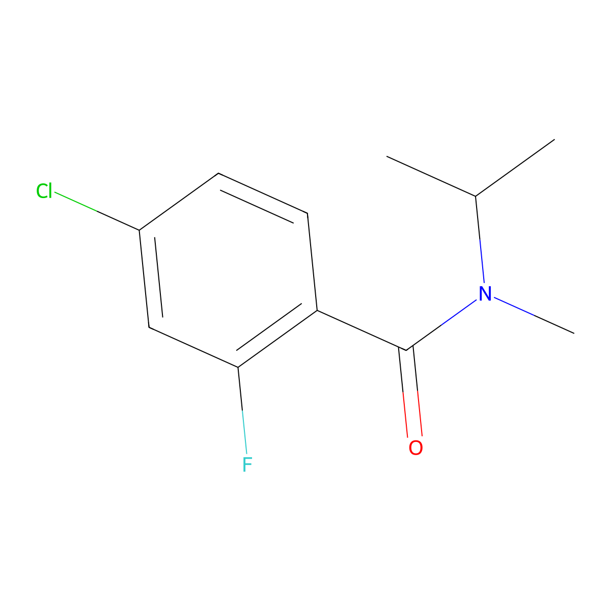 4-Chloro-2-fluoro-N-methyl-N-(1-methylethyl)benzamide molecular structure, CAS 1624379-30-1