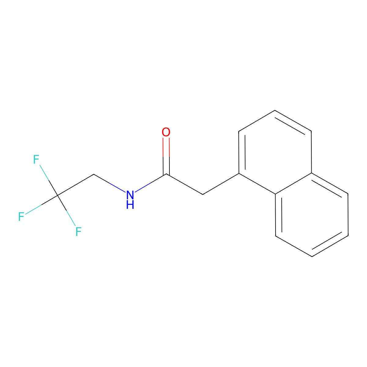 2-(naphthalen-1-yl)-N-(2,2,2-trifluoroethyl)acetamide molecular structure, CAS 1624384-59-3