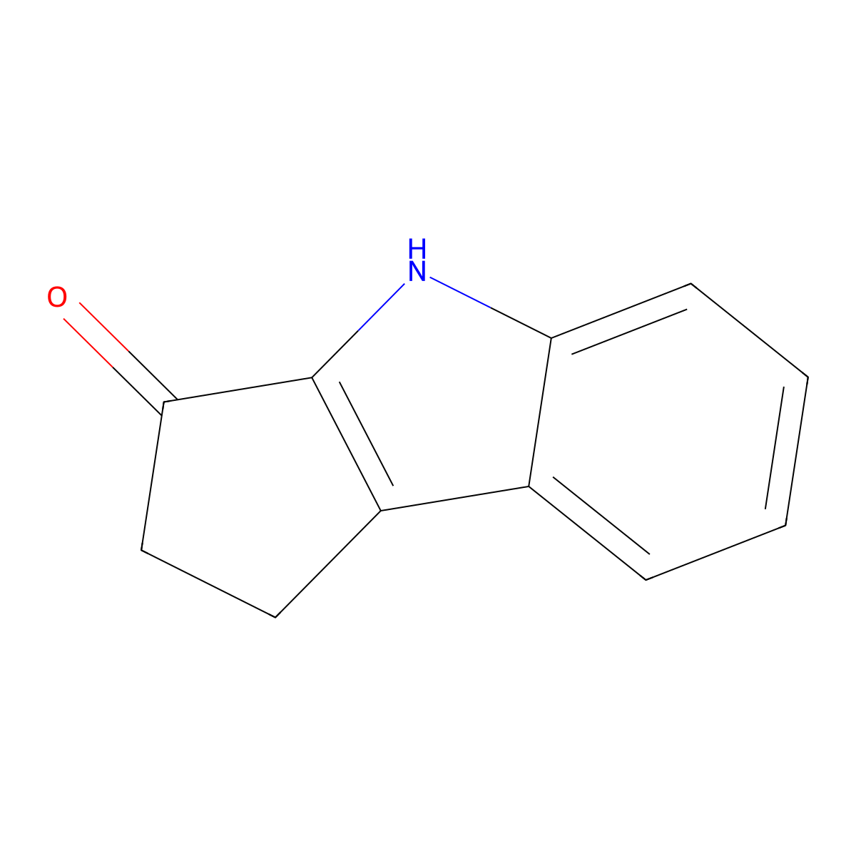 1,4-Dihydrocyclopent(b)indol-3(2H)-one molecular structure, CAS 16244-15-8