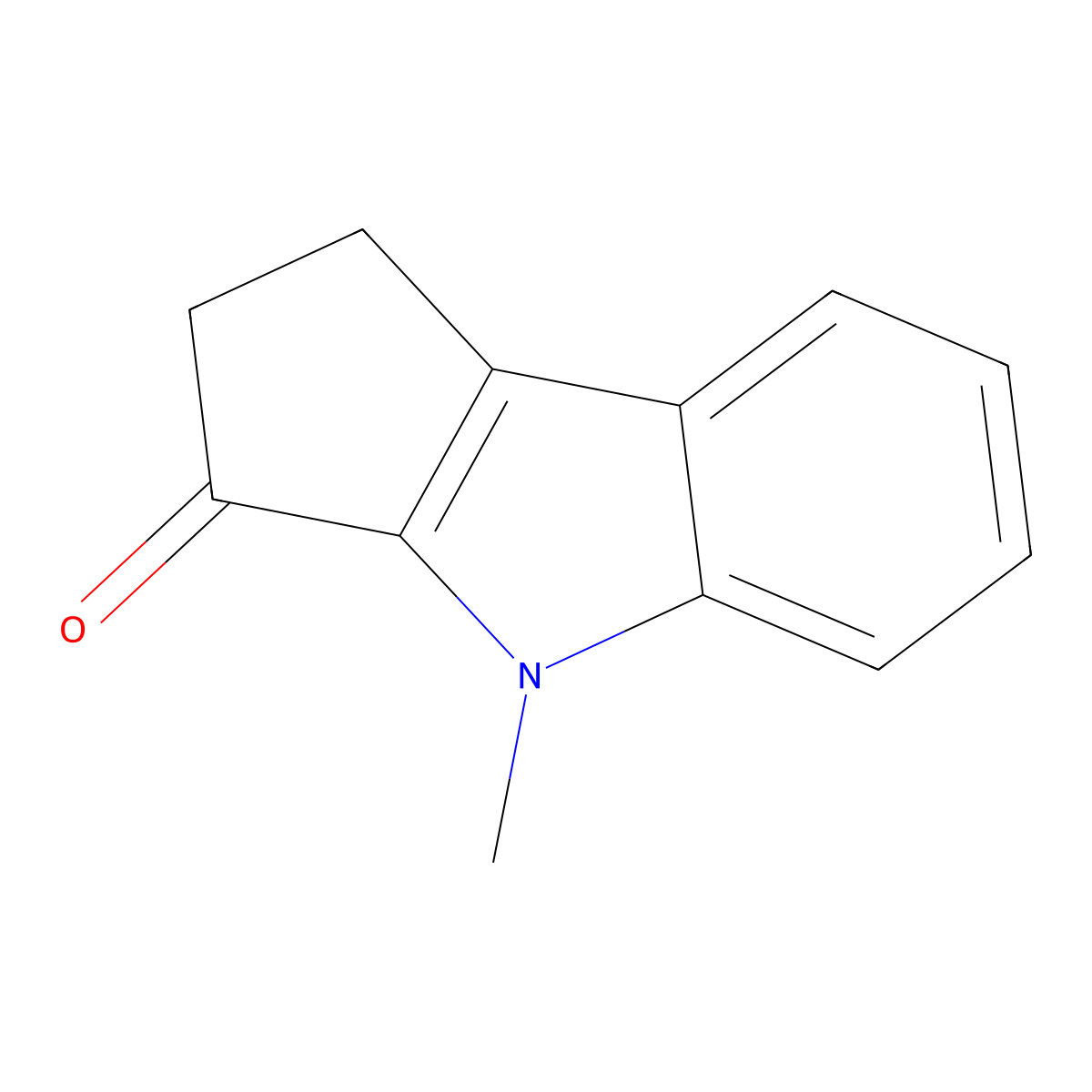 1,4-Dihydro-4-methylcyclopent[b]indol-3(2H)-one molecular structure, CAS 16244-16-9