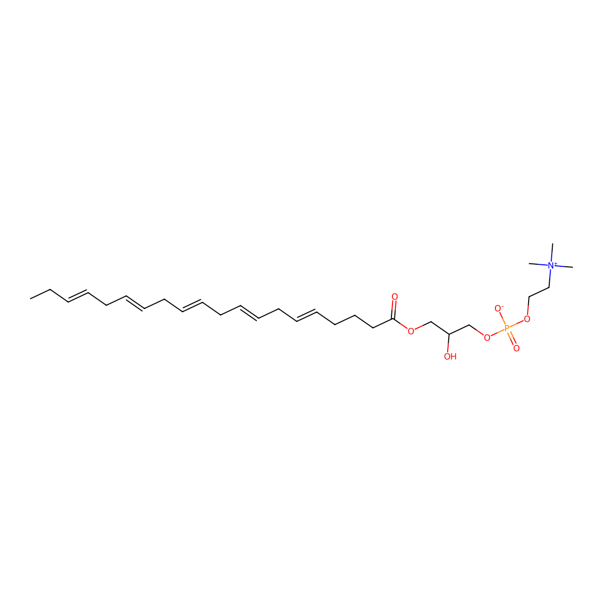 LysoPC(20:5) molecular structure, CAS 162440-04-2
