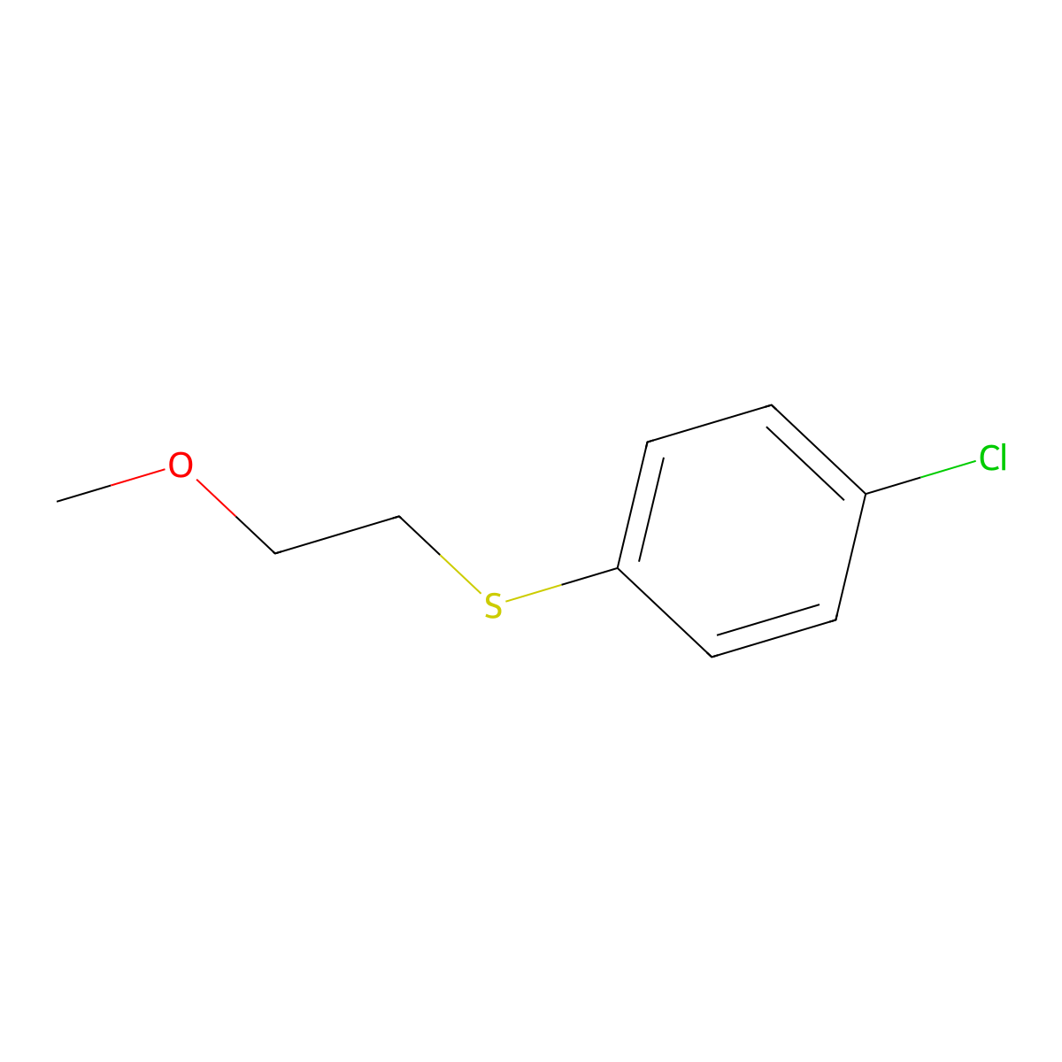 1-(2-Methoxy-ethylsulfanyl)-4-chlorobenzene molecular structure, CAS 1624402-06-7
