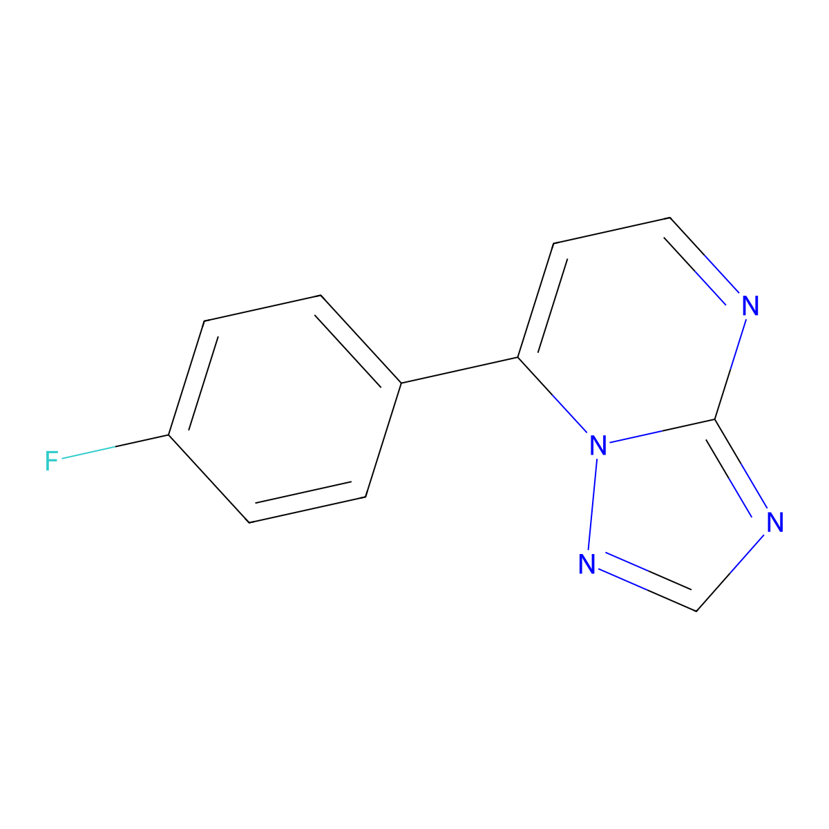 7-(4-Fluorophenyl)-[1,2,4]triazolo[1,5-a]pyrimidine molecular structure, CAS 162442-13-9