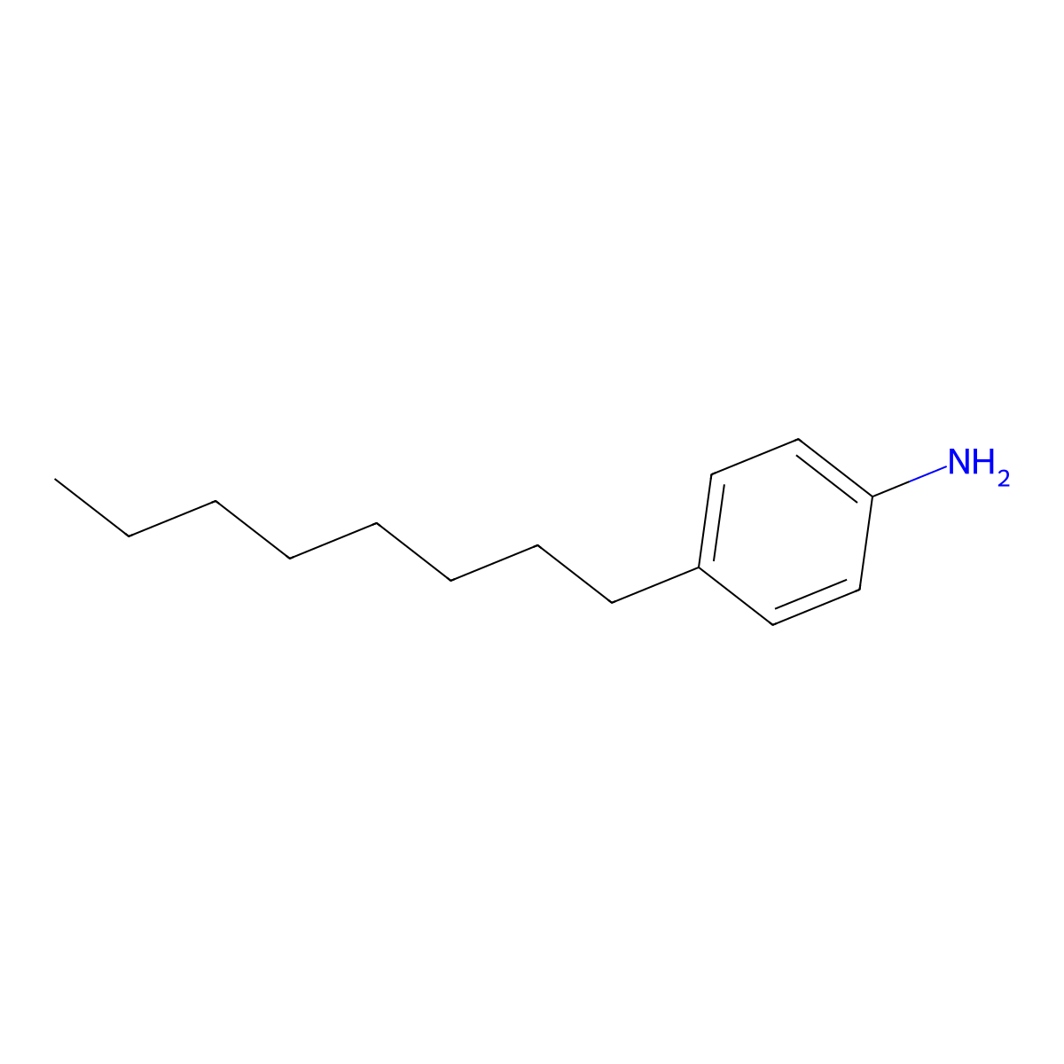 4-Octylaniline molecular structure, CAS 16245-79-7