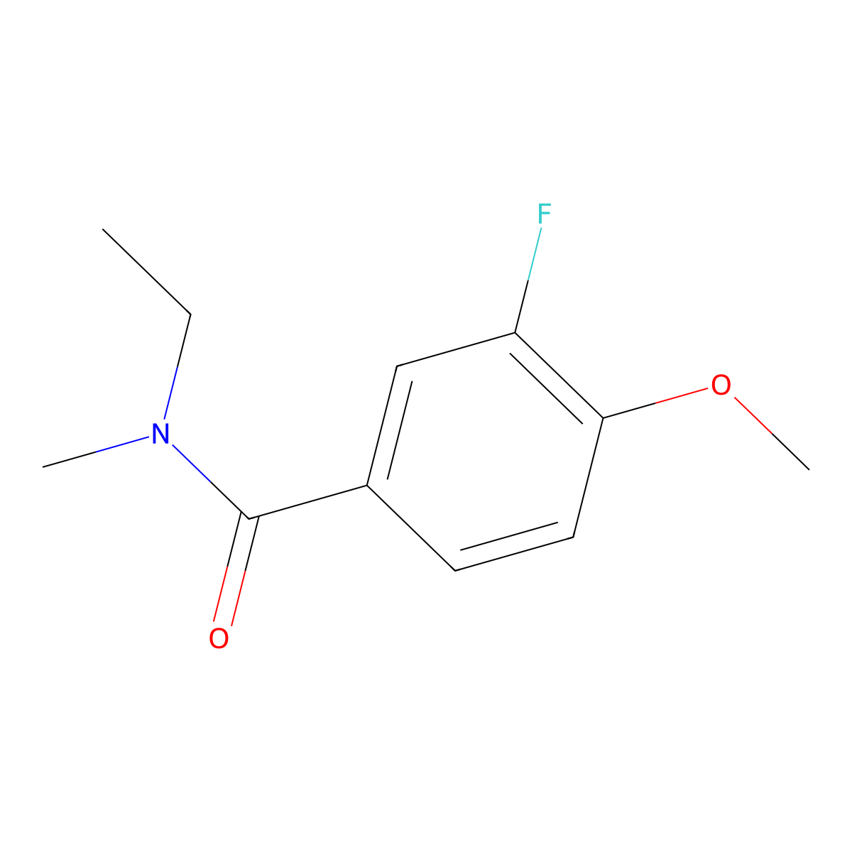 N-Ethyl-3-fluoro-4-methoxy-N-methylbenzamide molecular structure, CAS 1624540-97-1