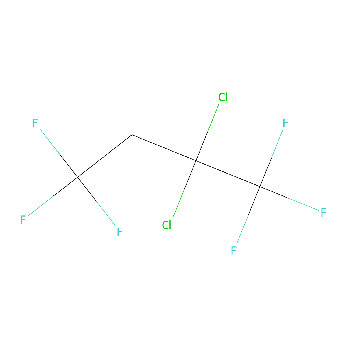 2,2-Dichloro-1,1,1,4,4,4-hexafluorobutane molecular structure, CAS 162462-08-0