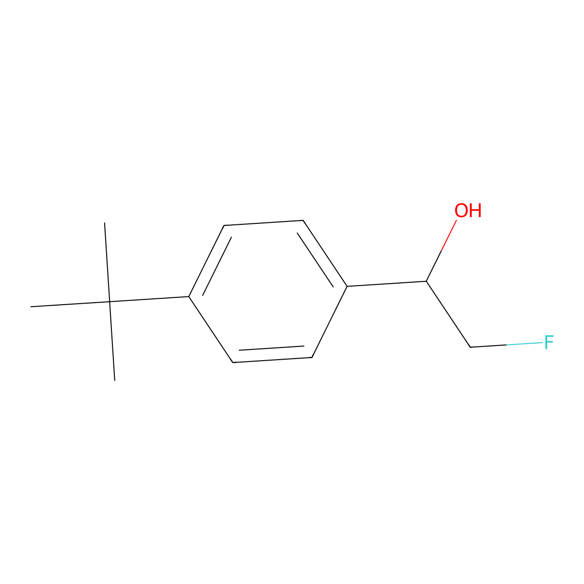 1-(4-Tert-butylphenyl)-2-fluoroethan-1-ol molecular structure, CAS 1624628-40-5