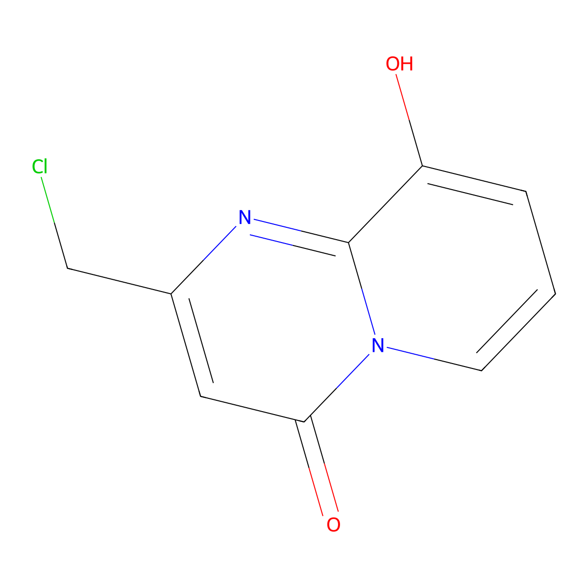 2-(chloromethyl)-9-hydroxy-4H-pyrido[1,2-a]pyrimidin-4-one molecular structure, CAS 162469-86-5