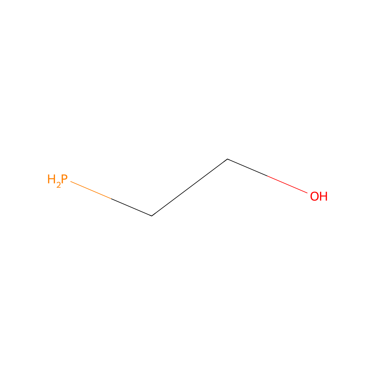 2-Hydroxyethylphosphine molecular structure, CAS 16247-01-1