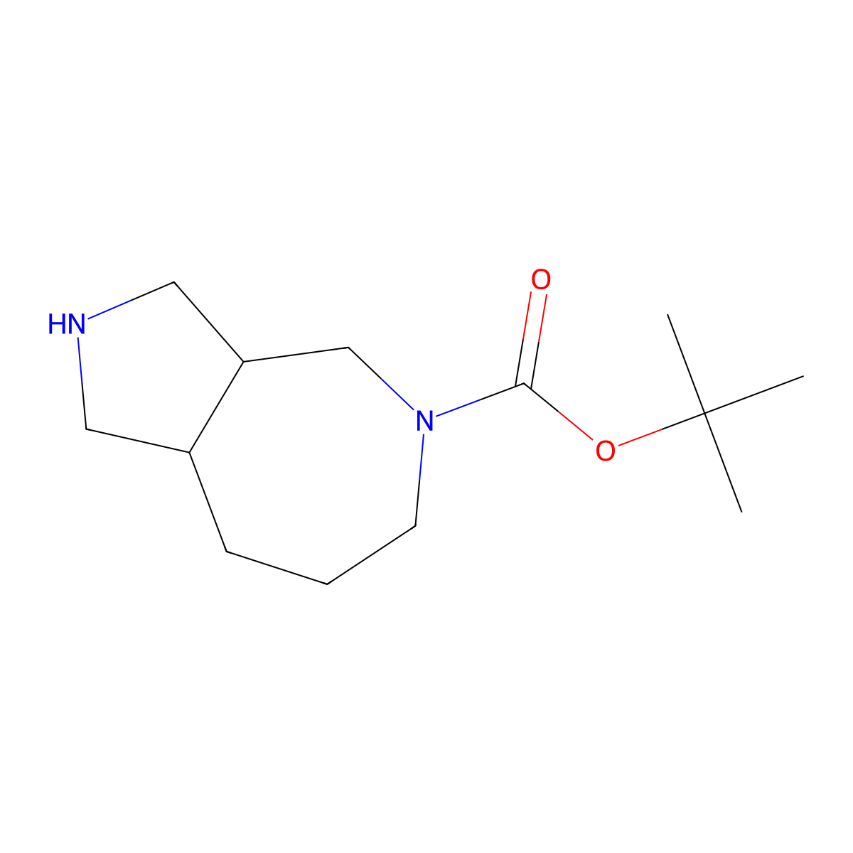tert-Butyl (3aR,8aS)-octahydropyrrolo[3,4-c]azepine-5(1H)-carboxylate molecular structure, CAS 1624840-76-1