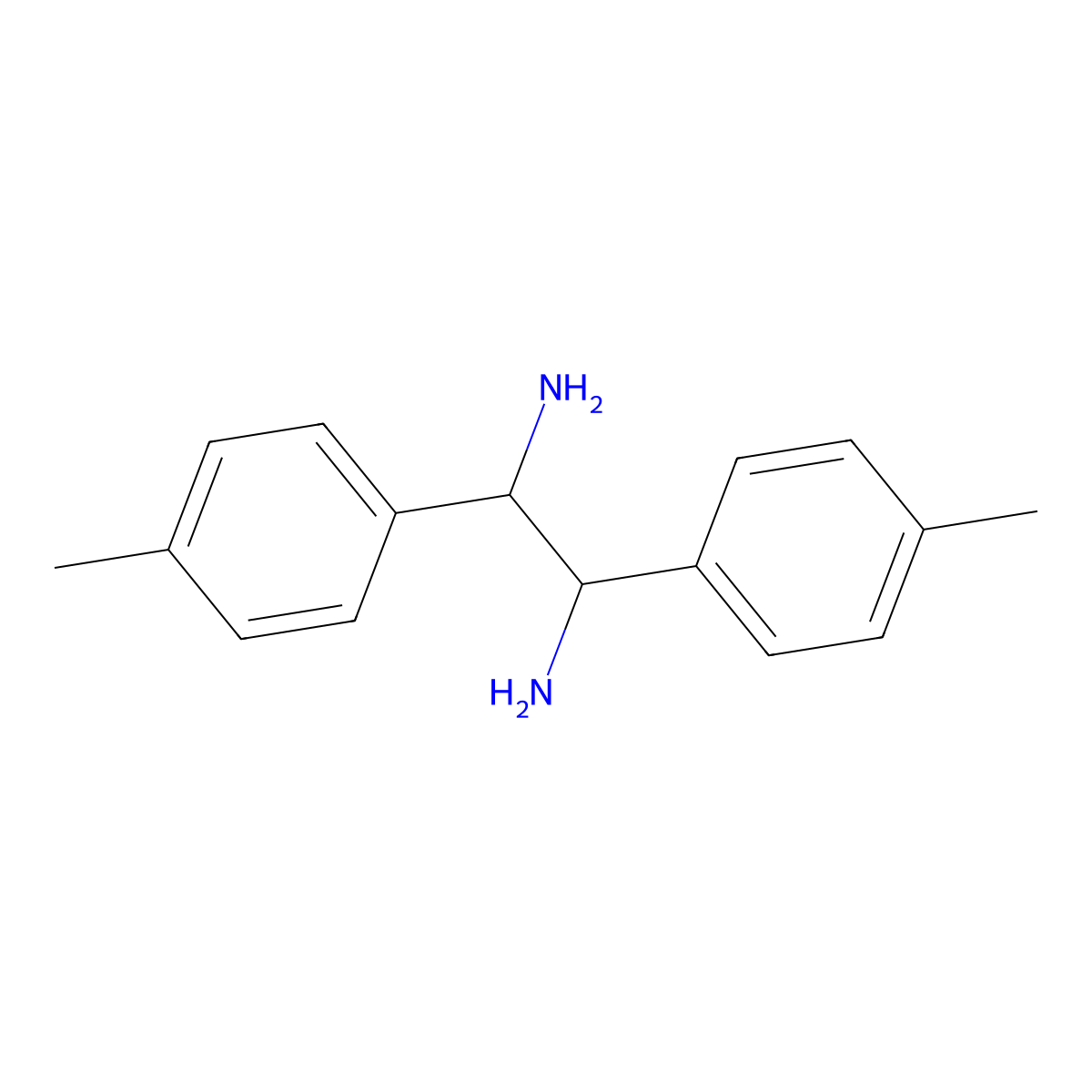 (1S,2S)-1,2-di-p-tolylethane-1,2-diamine molecular structure, CAS 162490-70-2