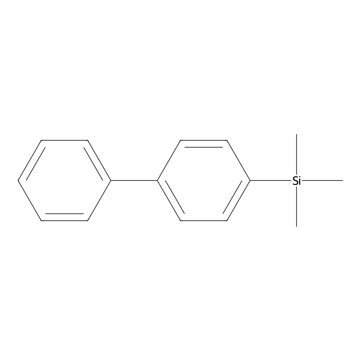 4-(Trimethylsilyl)biphenyl molecular structure, CAS 1625-88-3