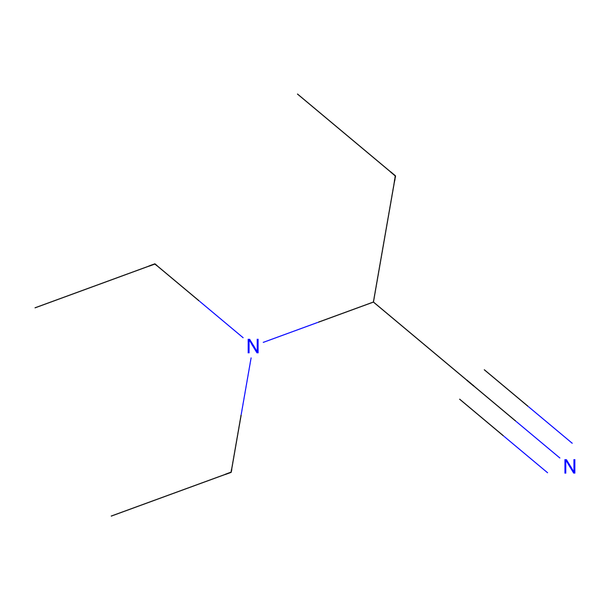 2-(Diethylamino)butanenitrile molecular structure, CAS 16250-35-4