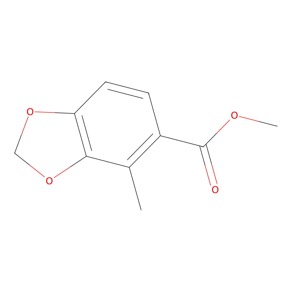 Methyl 4-methyl-1,3-benzodioxole-5-carboxylate molecular structure, CAS 162506-77-6