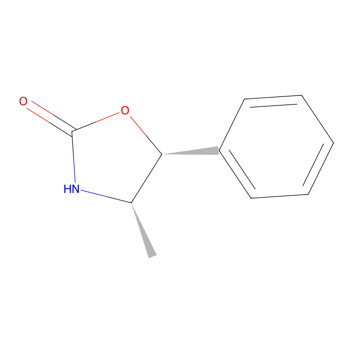 4-Methyl-5-phenyl-2-oxazolidinone, (4S,5R)- molecular structure, CAS 16251-45-9